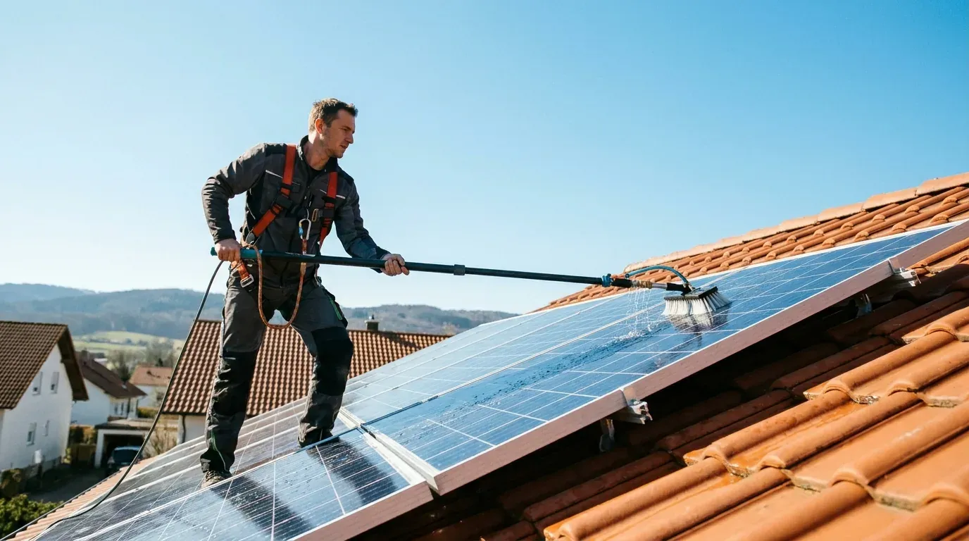 Photovoltaik reinigen und warten: Was wirklich nötig ist